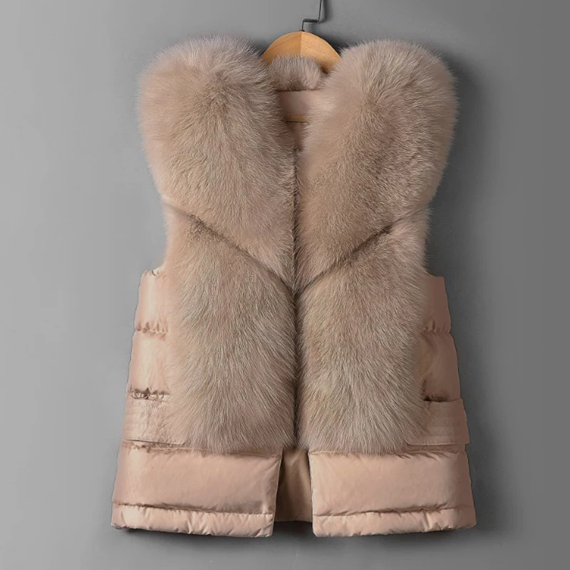 Special Sale Women's Short Fur Jacket Faux Vest Warm Female Imitation Fox 2020 New Down Waistcoats | Женская одежда