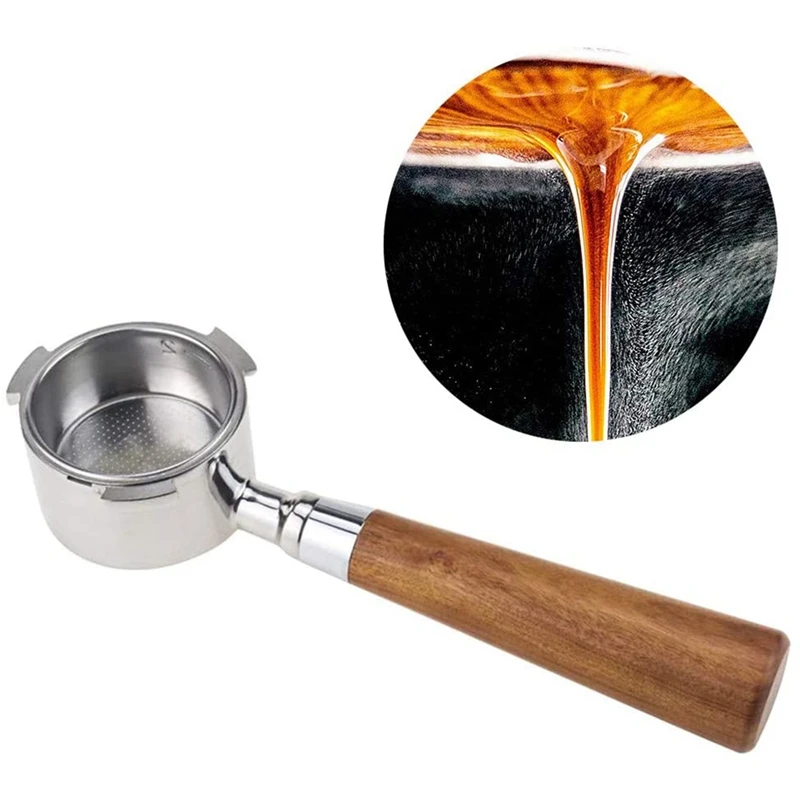 

HOT-Bottomless Filter Professional Accessory Stainless Steel Filter Basket 51mm for EC680/EC685 Replacement Handle 2Pcs