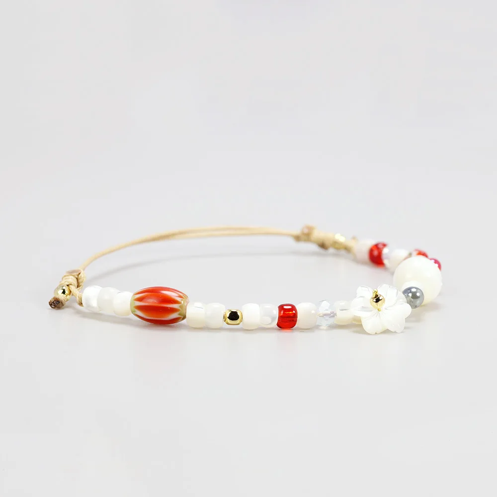 Натуральный много драгоценных камней бусы браслеты Белый Агат ракушка жемчужные