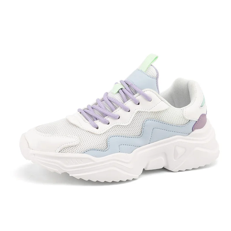 

2021 Fashion Women's Shoes Casual Sports Running Shoes Walking Shoes Students Korean Version Heightened Thick Bottom
