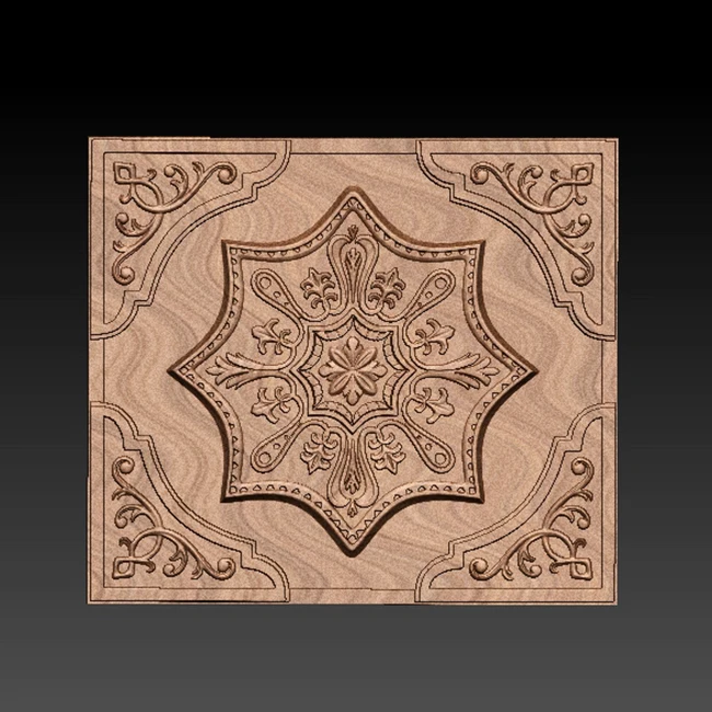 3d фон для ЧПУ в формате STL деревянный подвесной потолочный цветок украшение дома