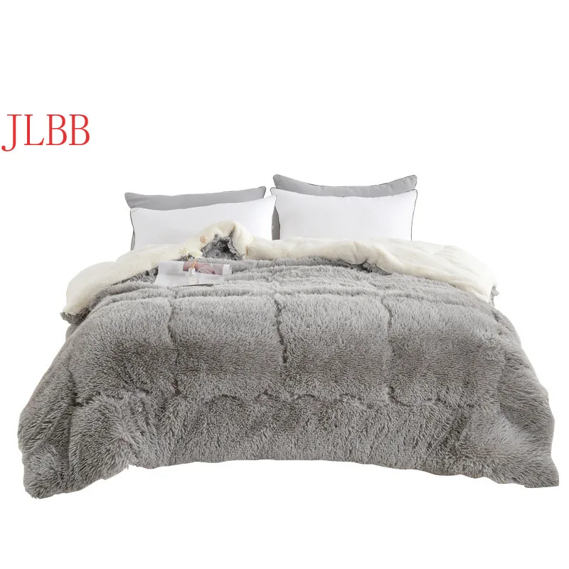 Длинное одеяло зимнее кашемировое теплое 150*200 см верблюжье утолщенное лоскутное