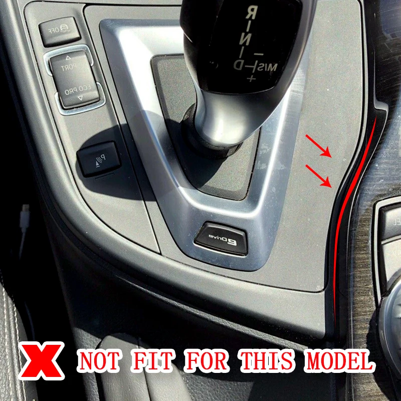 

For BMW 3 4 Series F30 F32 2013 2014 2015 2016 2017 2018 Carbon Fiber Car Interior Gear Shift Control Panel Cover Trim