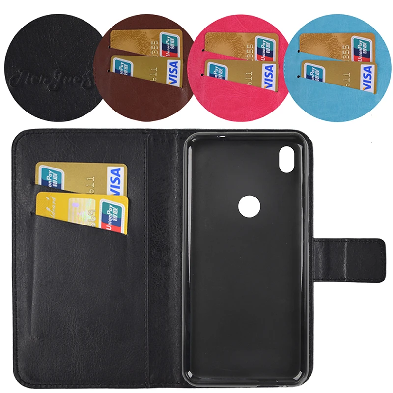 Чехол-книжка TienJueShi силиконовый защитный кожаный чехол-бумажник Etui для Alcatel Shine Lite