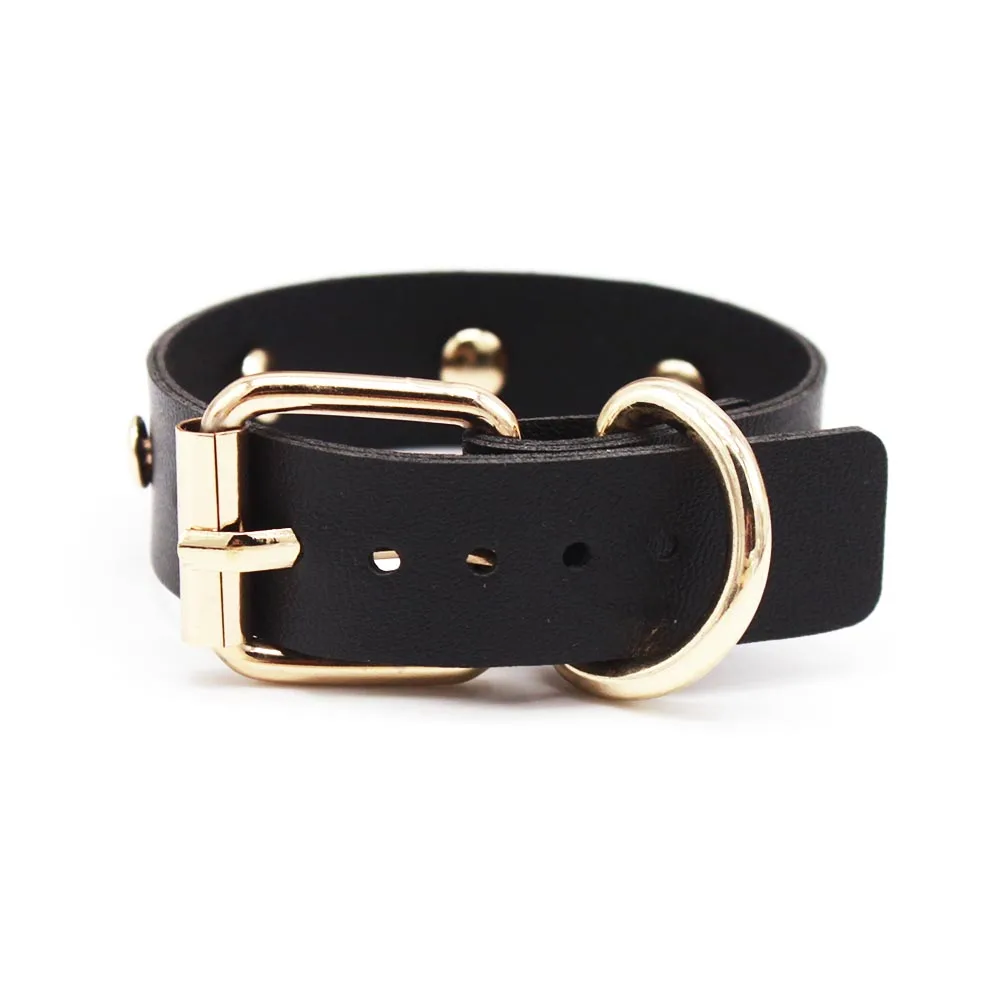 

New Fashion Women Wide Genuine Leather Bracelet Brown Wide Cuff Bracelets & Bangles Vintage Punk Wristband Women Jewelry