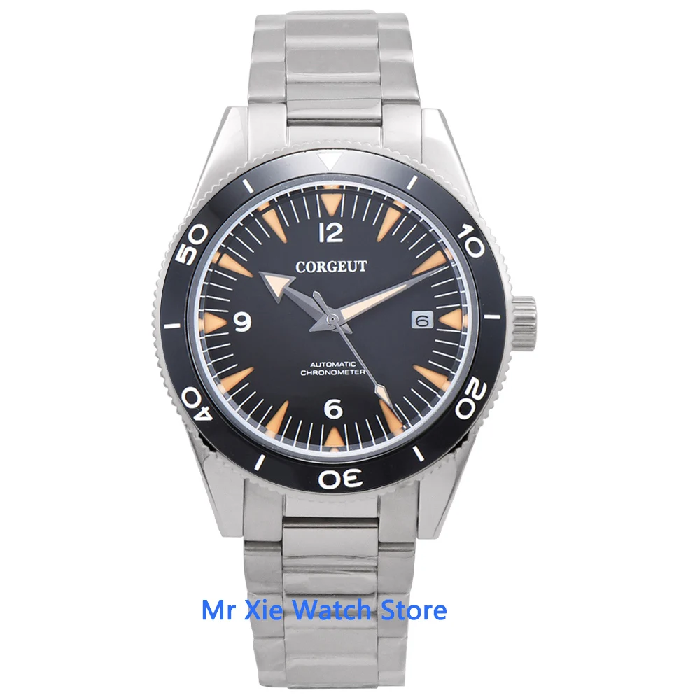 Часы мужские механические с автоподзаводом 41 мм в стиле милитари светящиеся