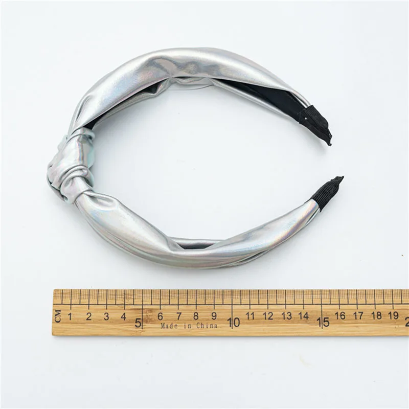 Ободок с узлом спереди Женский яркий Яркий обруч широким узором модный аксессуар