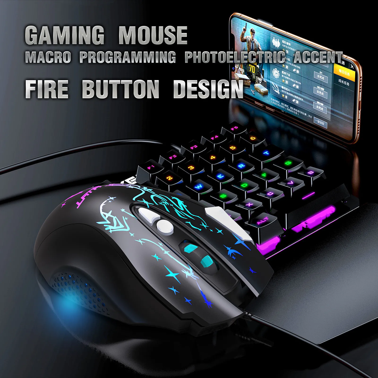 

Mechanical Define the game USB Wired 6400DPI Adjustable Gaming Mouse Mice For PC Ergonomic Mouse PC Gamer Computer Mouse