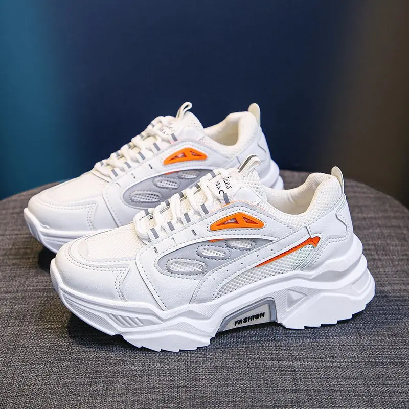

Shoes For Women 2021 Platform Shoes Breathable Mesh Mixed Colors Casual Summer Running Chunky Sneakers Woman Vulcanize Shoes