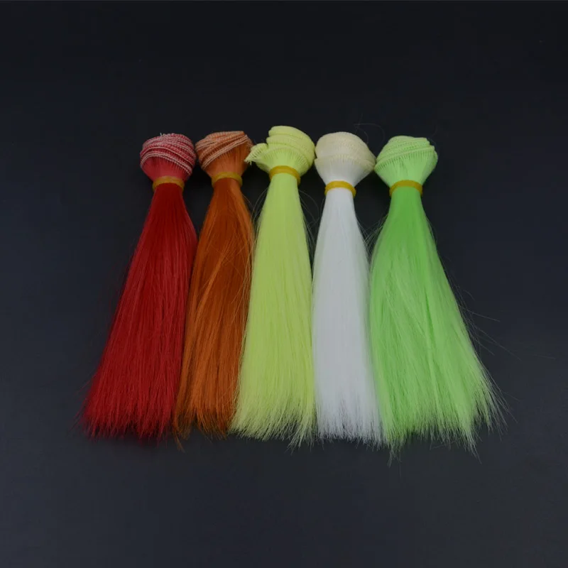 CONTEMPLATOR 10optional Colors Straight Thin Fiber Streamers Salmon Fly Tying Materials Sabiki Rig Lures Synthetic Fibers