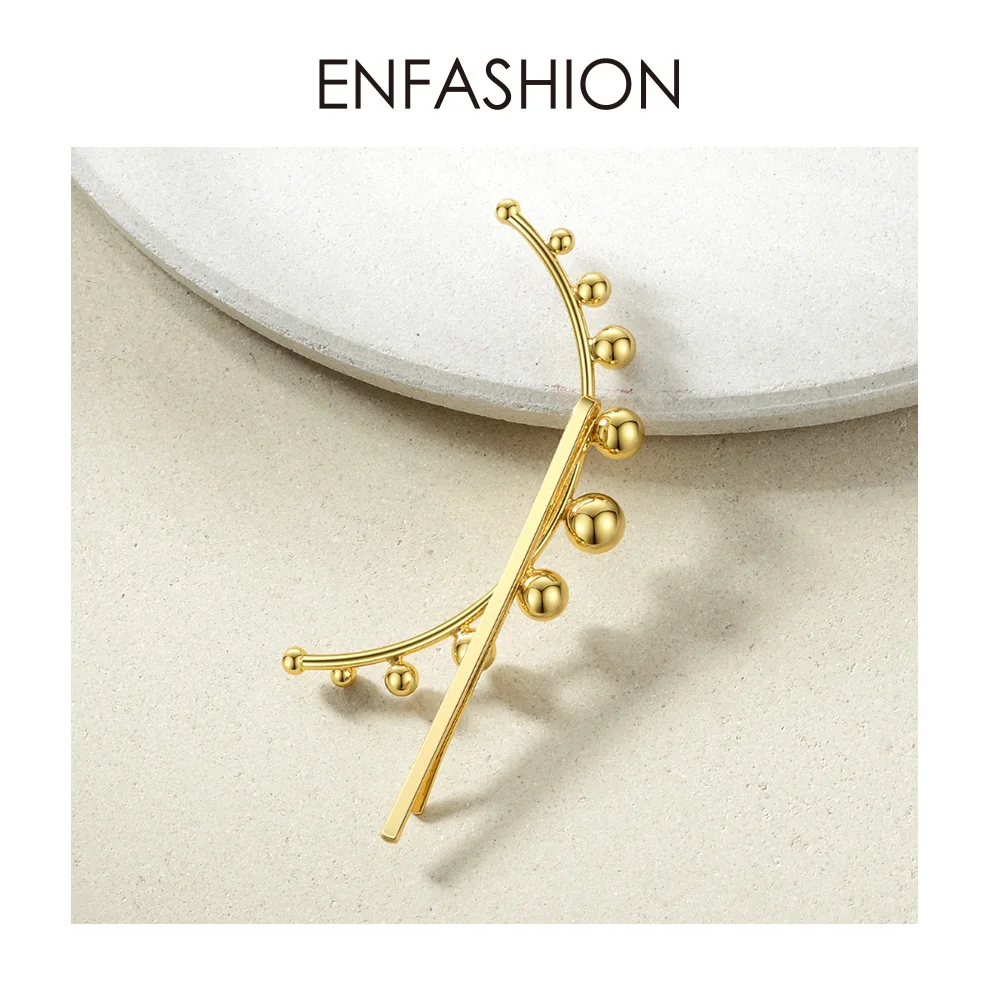 ENFASHION шариковые заколки для волос для женщин, аксессуары золотого цвета, заколки на голову, модные украшения для волос, подарки для девочек и друзей E1098