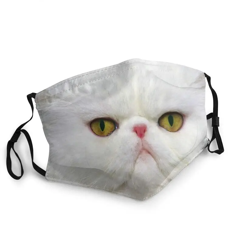 

White Persian Cat Breathable Men Mouth Face Mask Anti Dust Protection Cover Respirator Muffle