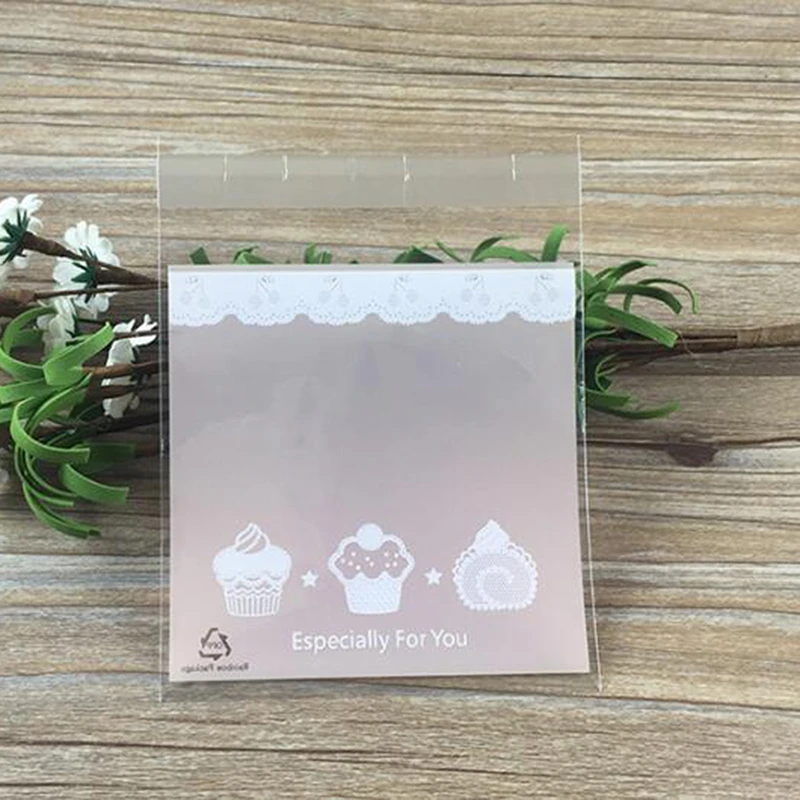 Пластиковый подарочный пакет большого размера для свадьбы печенья конфет