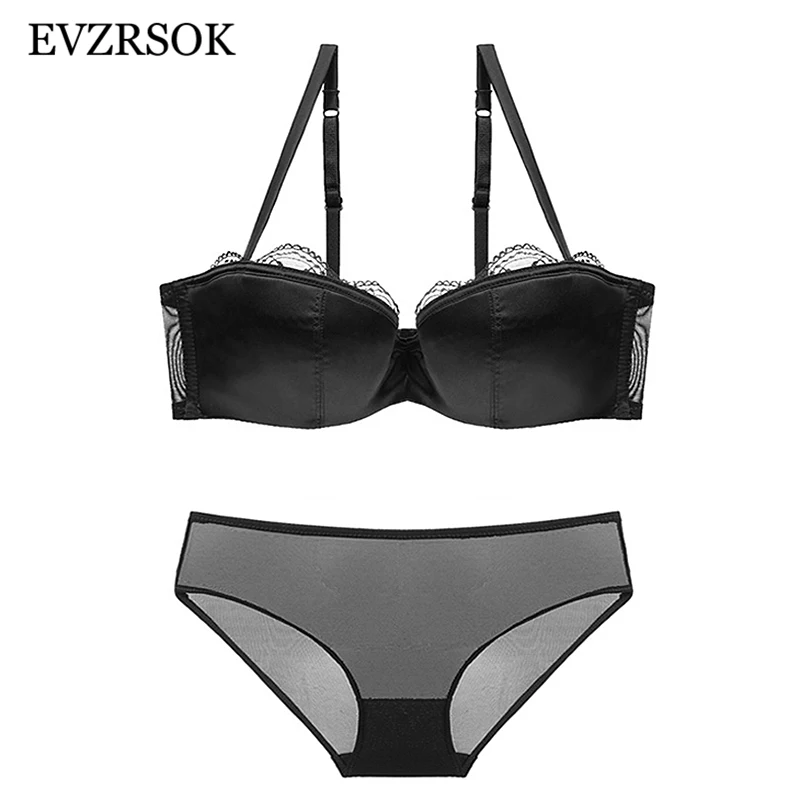Бюстгальтер с получашечками тонкий хлопковый черный бюстгальтер пуш-ап комплект