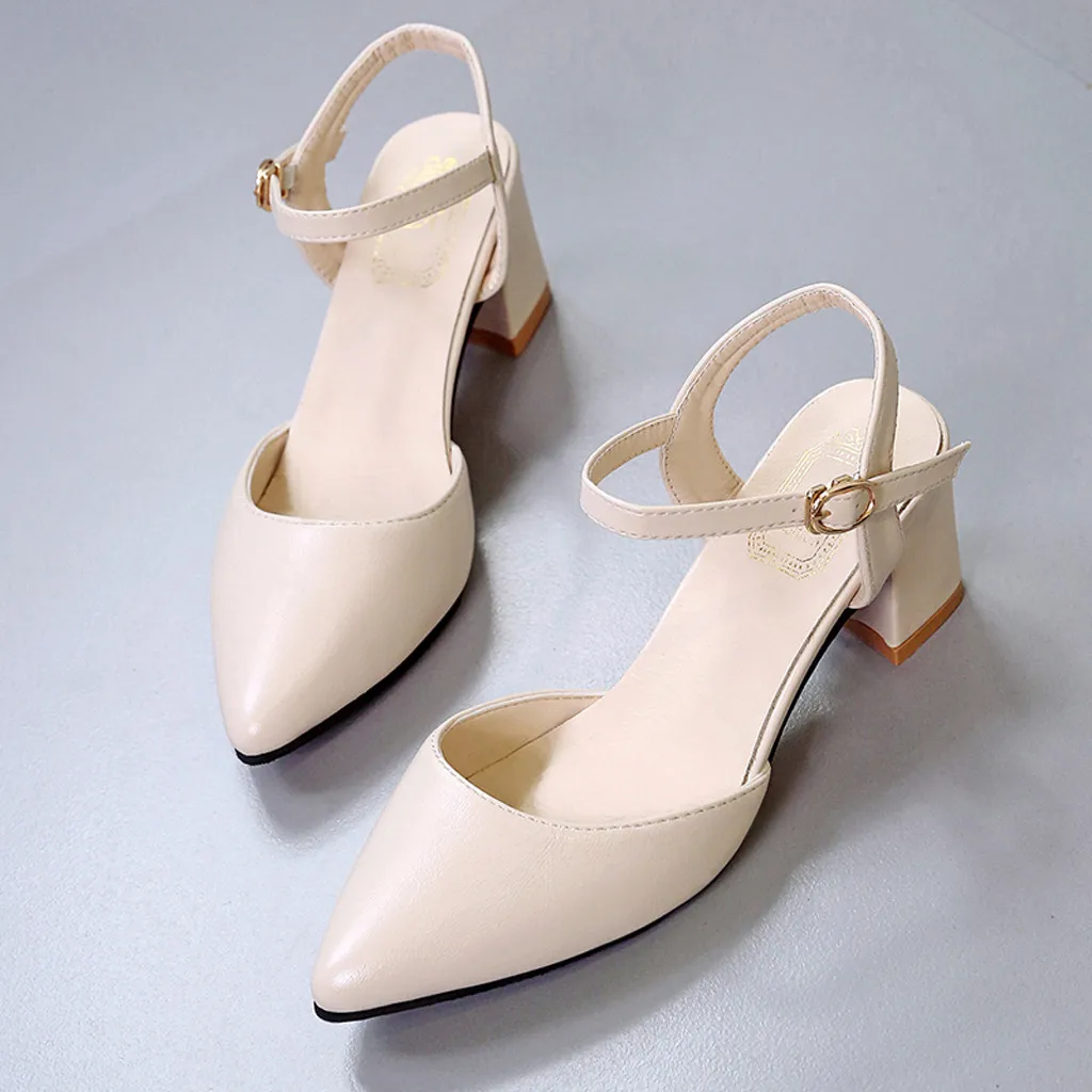 Женские кожаные сандалии с острым носком повседневная обувь для вечеринок