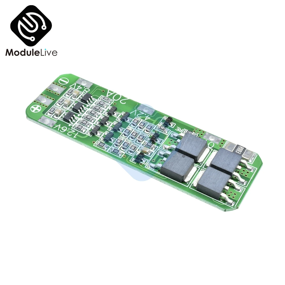 3S 20A литий-ионная литиевая батарея 18650 зарядное устройство PCB плата защиты BMS для сверлильного мотора 12,6 в Lipo ячеечный модуль 64x20x3,4 мм