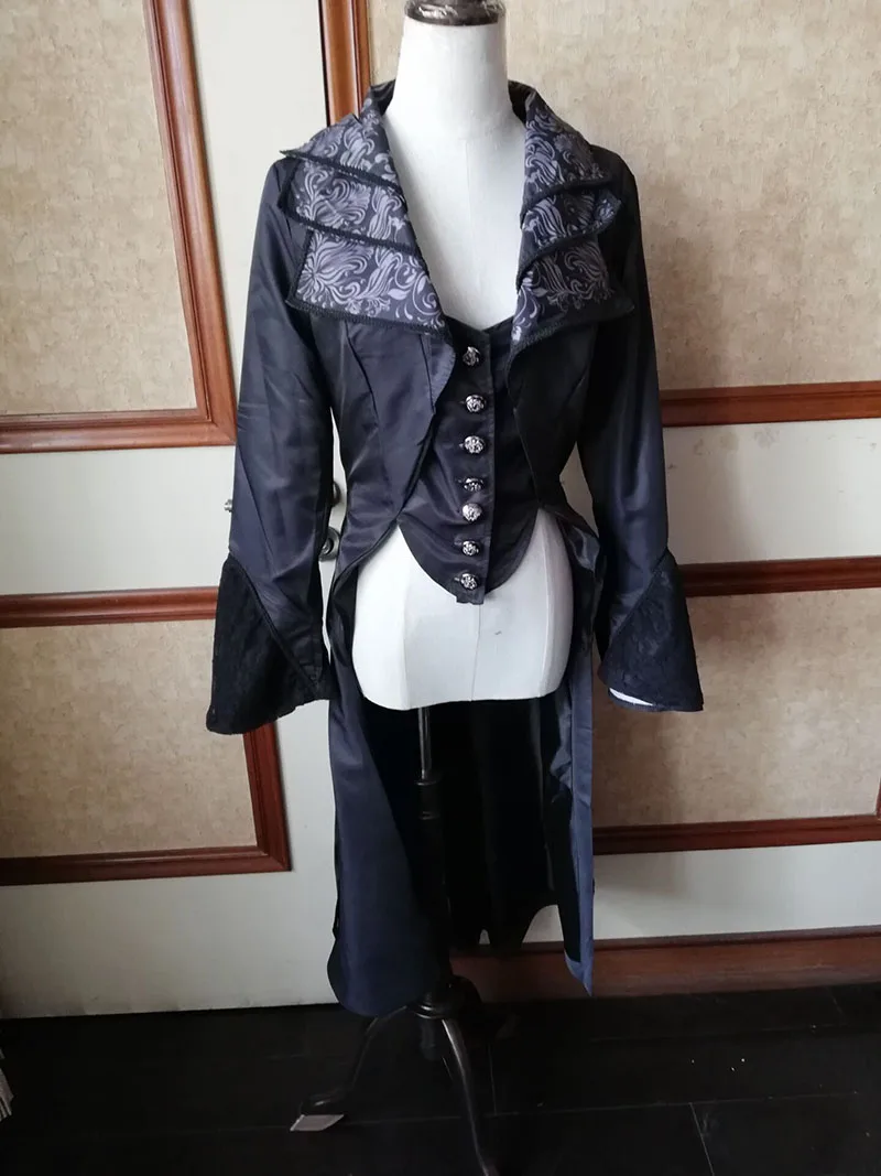 Женский кружевной плащ в готическом стиле элегантный винтажный с ласточкиным