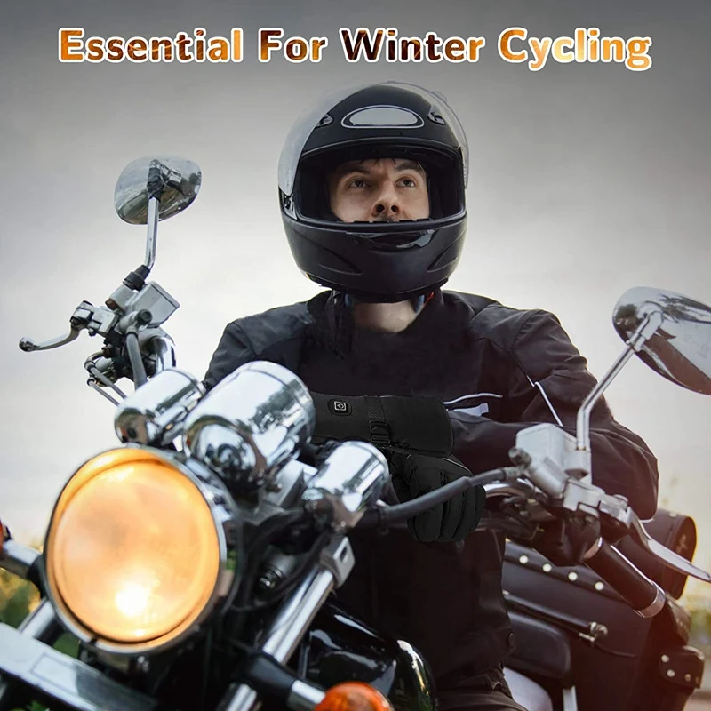 

Winter Heated Gloves for Men Women, Waterproof Battery Heating Outdoor Cycling Motorcycle Skiing Camping Warm Gloves