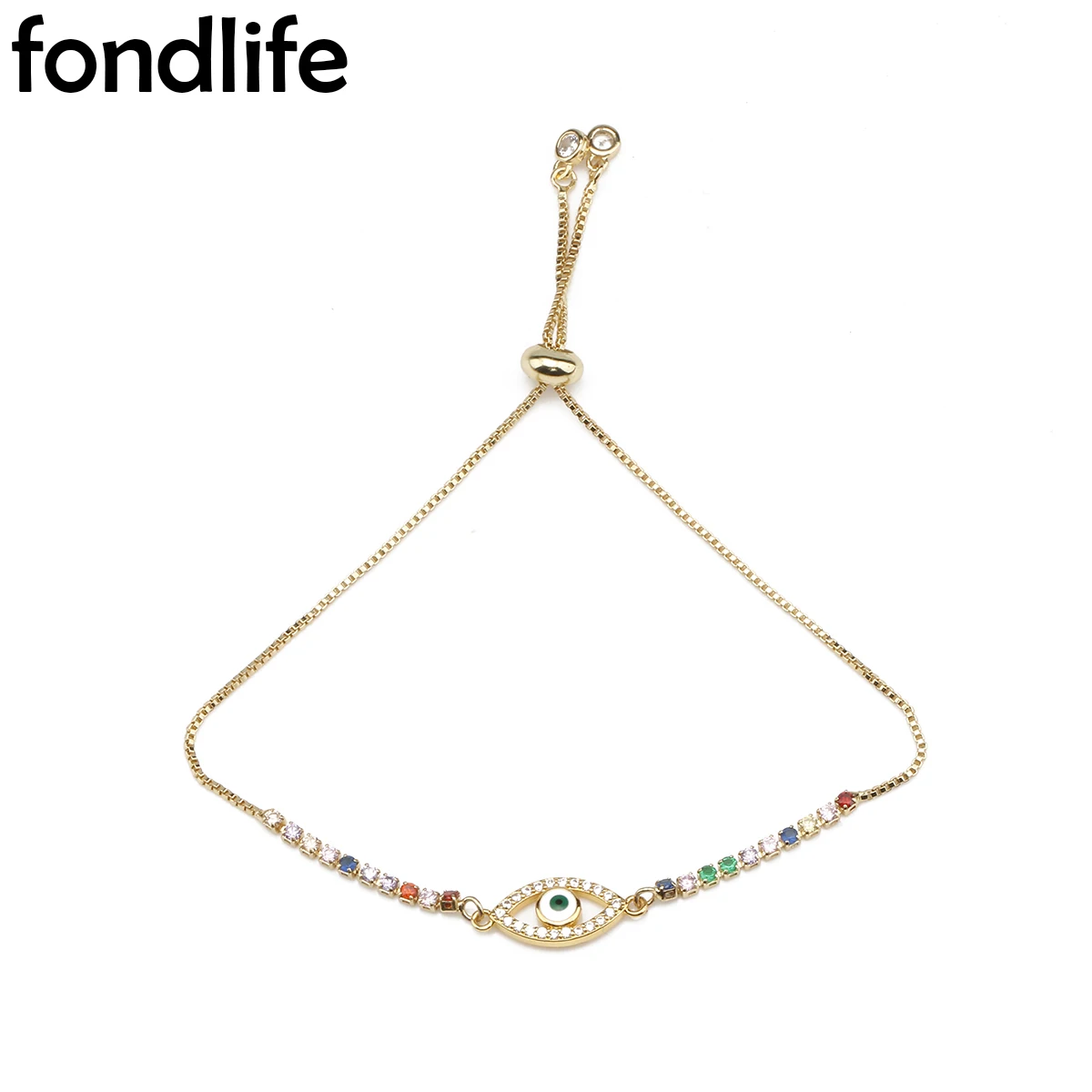 

2021 Trend Turkish Green Evil Eye Hand Charm Bracelet Women Men Hollow Lucky Chain Bangle Adjustable Jewelry Wedding Party Gift