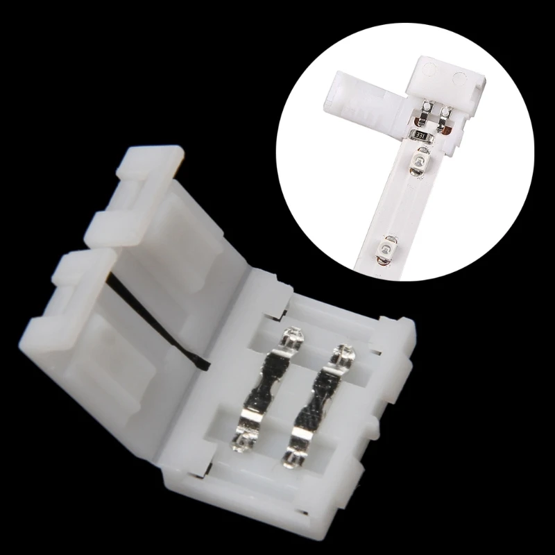 

1 Pc 8mm 2 Pin Adapter PCB For 3528 SMD LED Strip Light Single Color Solderless