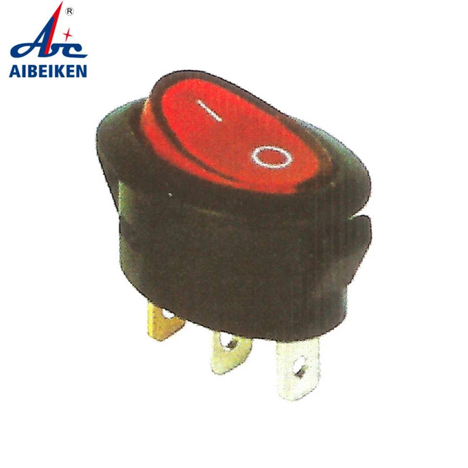 3PIN Овальный переключатель ВКЛ-ВЫКЛ однополюсный однопозиционный переменный ток