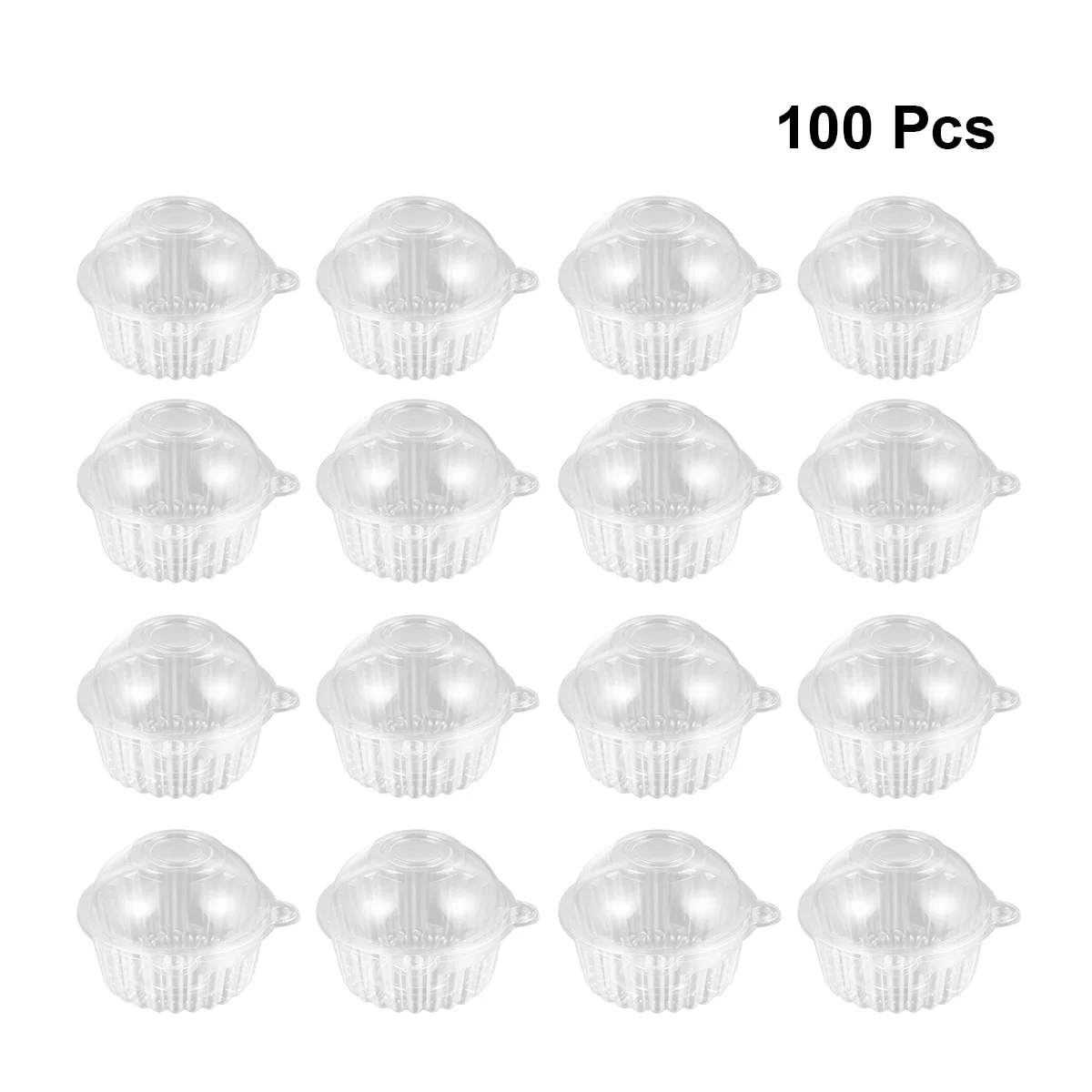 100 шт. в форме милой совы пластиковые чашки коробки для тортов и упаковочная