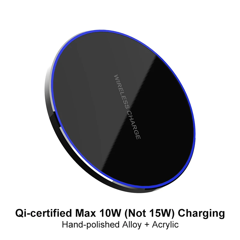 max 10W Black 15 Вт QI Быстрая зарядка беспроводное быстрое зарядное устройство usb tpye c QC 3,0 мобильная телефонная станция для iphone samsung s9 xiaomi SIKAI - Тип штекера: max 10W Black