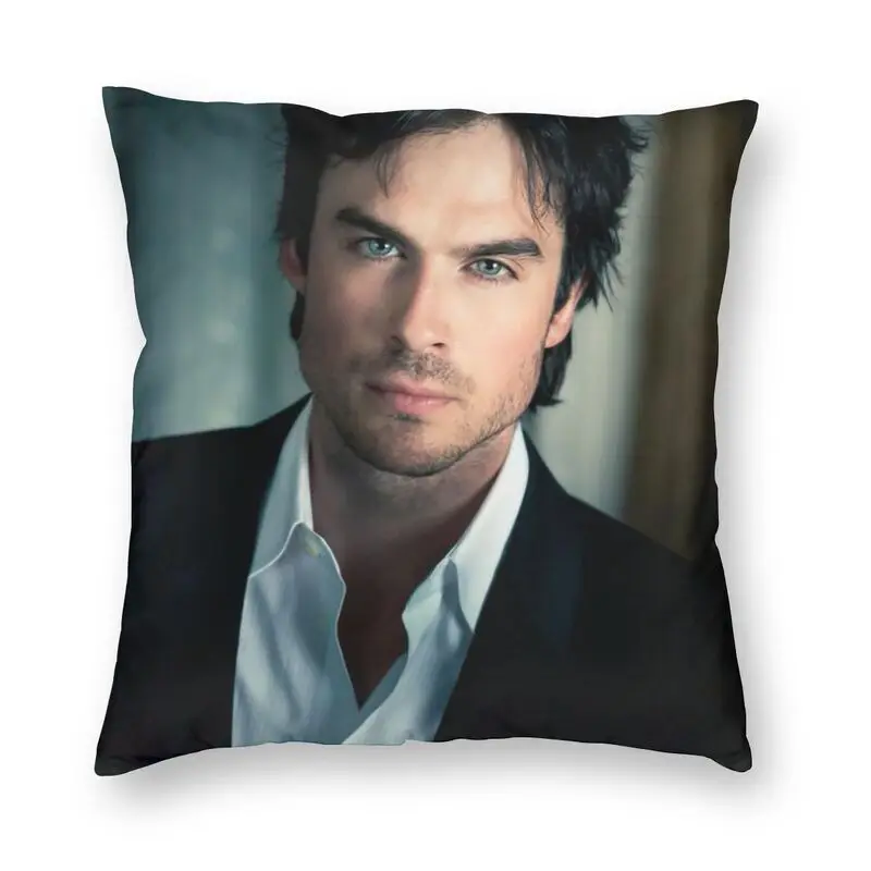 

Красивая квадратная наволочка Ian Somerhalder, домашняя декоративная 3D двухсторонняя наволочка для дивана в американском стиле