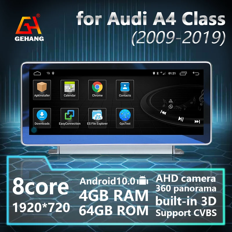 

GEHANG 10.25''IPS Car radio 2din android stereo reciver Navigation car audio for Audi A4 2017-2019 Multimedia Audio WIFI Carplay