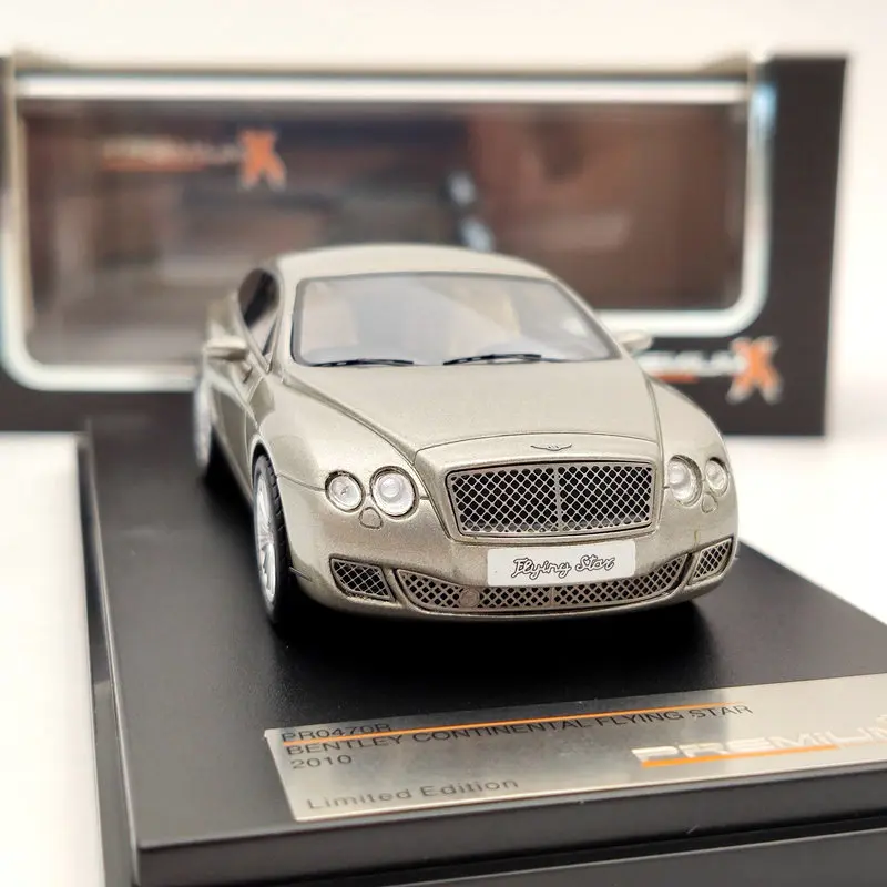 1/43 Премиум X для Ben ~ ley Continental Flying Star 2010 Silver PR0470R резиновые модели автомобиля