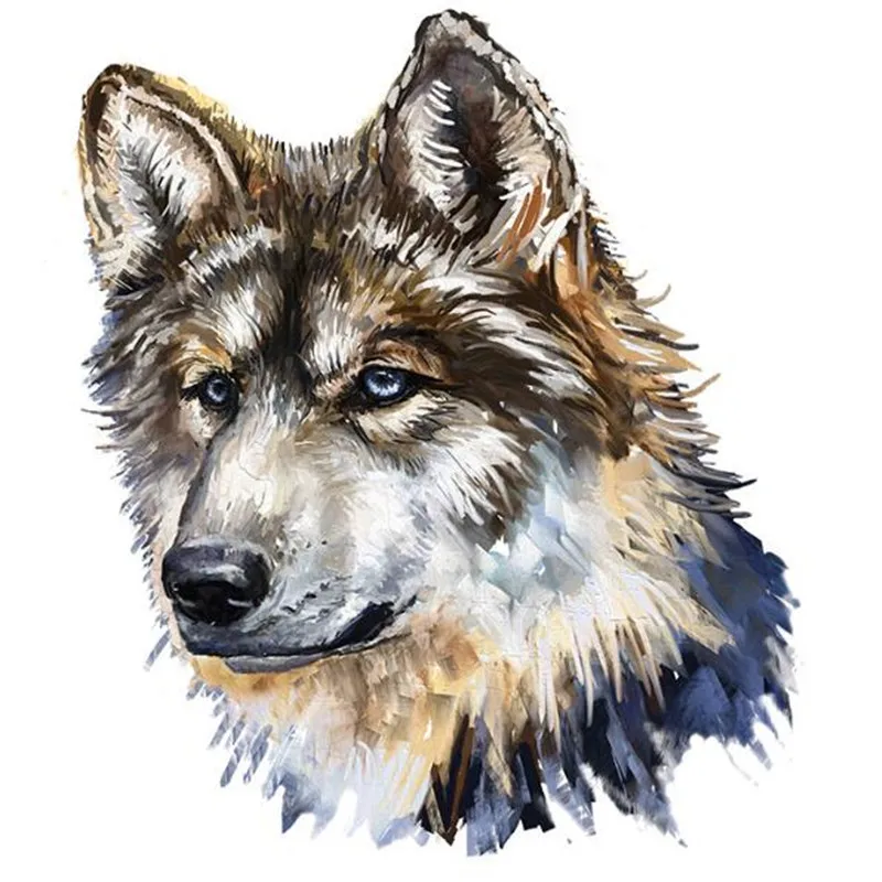 

Clothing Patches Wolf Pattern Iron On Patches Thermal Transfer Printing DIY Stickers for Clothes Fashion Style Decoration