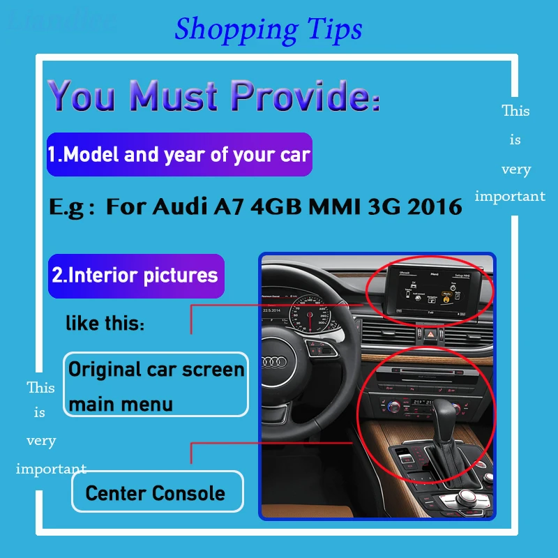Rear Camera Adpter For Audi A7 4GB 2010~2017 MMI Interface Original Car Screen Display Upgrade Decoder View Backup | Автоэлектроника