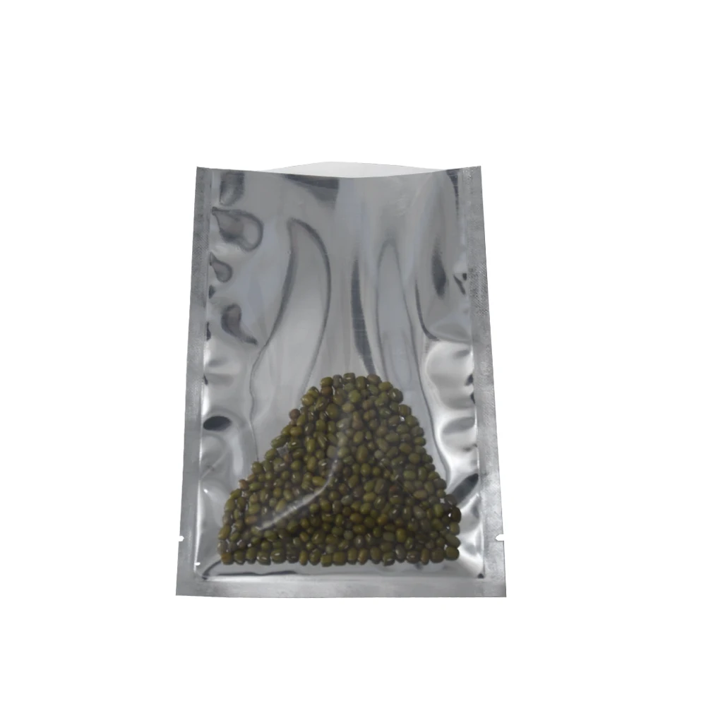 Прозрачный полиэтиленовый пакет из серебристой алюминиевой фольги 9 х13