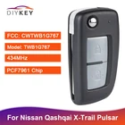 Пульт дистанционного управления DIYKEY CWTWB1G767, чип PCF7961M, 433 МГц, 2 кнопки, для Nissan Qashqai J11 Pulsar C13 Juke F15 X-Trail T32 Micra