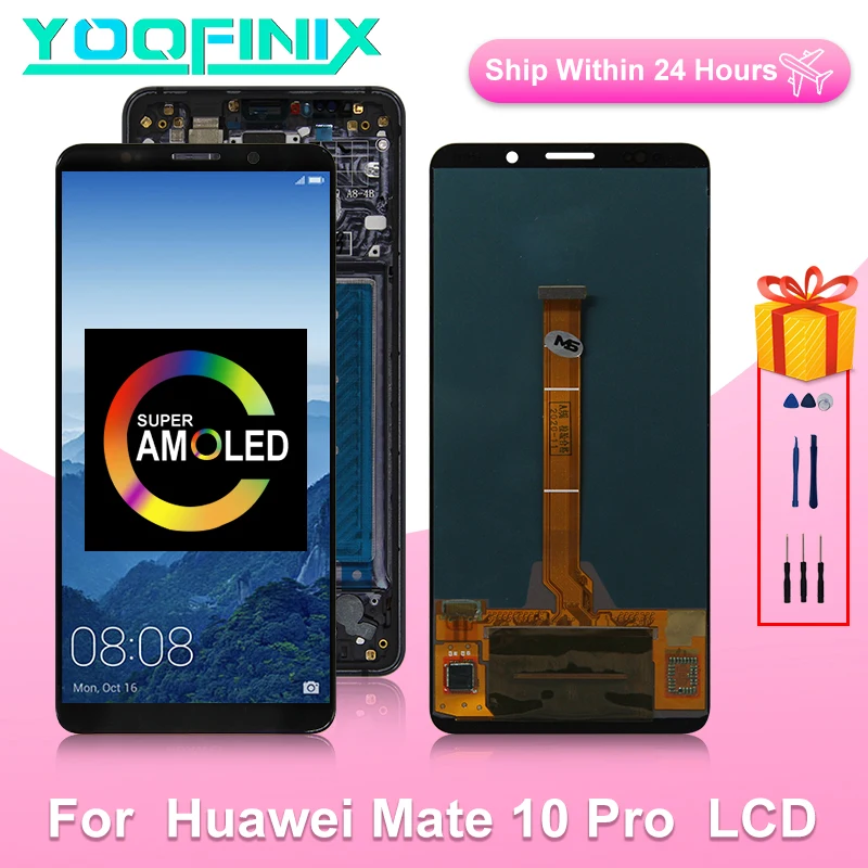 

6,0 "для Huawei Mate 10 Pro, ЖК-дисплей, сенсорный экран, дигитайзер для Mate 10 Pro, ЖК-дисплей BLA-L09, дисплей, запасные части