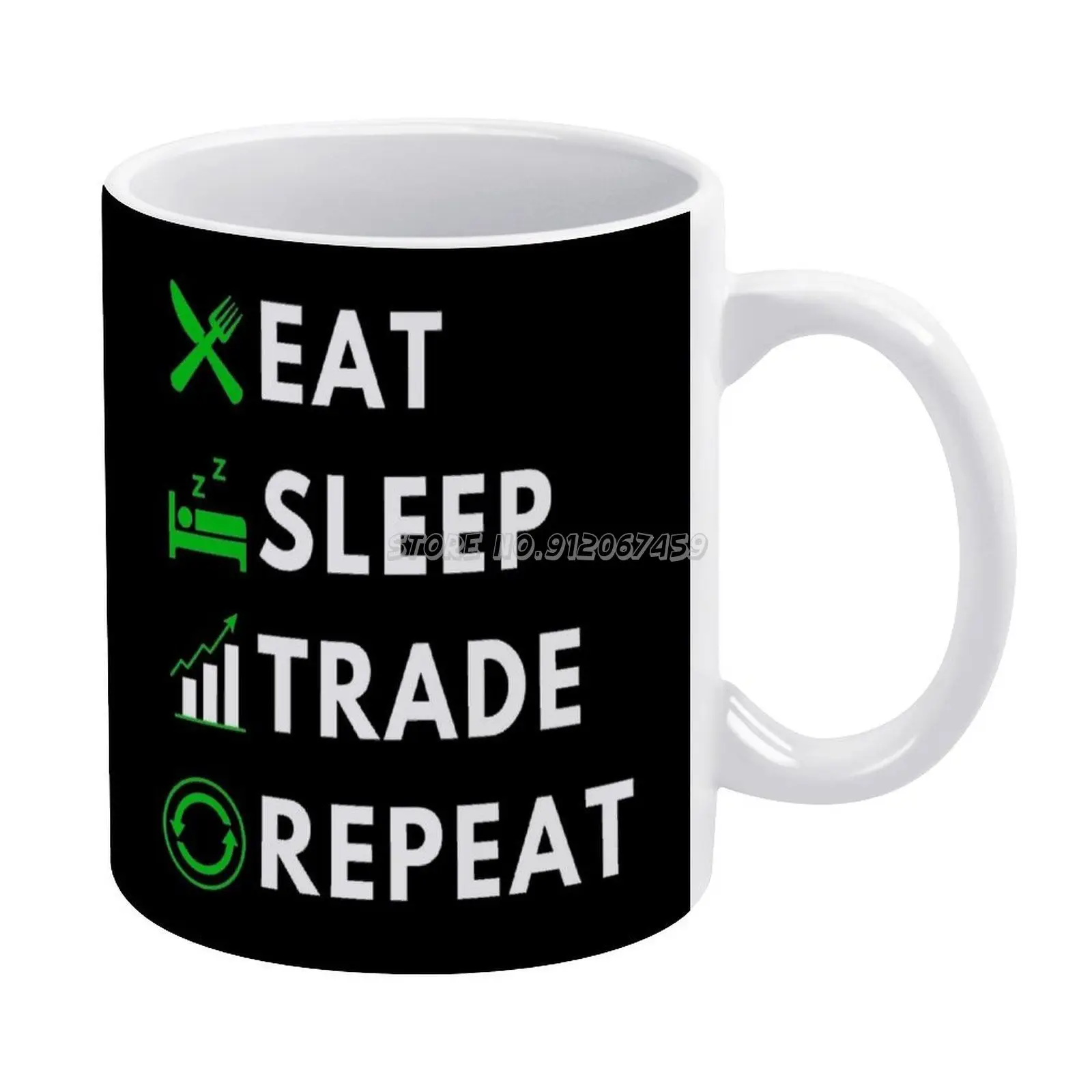 Торговая покупка Eat Sleep повторная торговая Акция на рынке Подарочные идеи