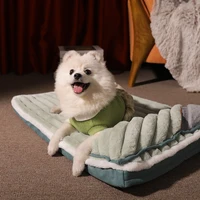 pet blanket plush dog bed warm kitten cat mat soft fleece with zipper washable dog cushion beds for puppy small large dogs