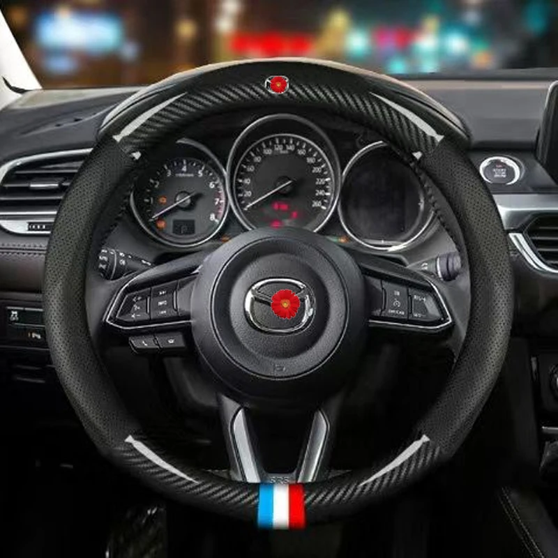 Чехол для руля из углеродного волокна Mazda 5 premacy Ford Ixion MK3 1999 2005 2009 2010-2016 38 см |