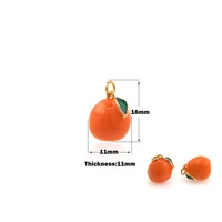 persimmon orange pendant gold color suitable for diy jewelry necklace earring making looking for gold filled jewelry