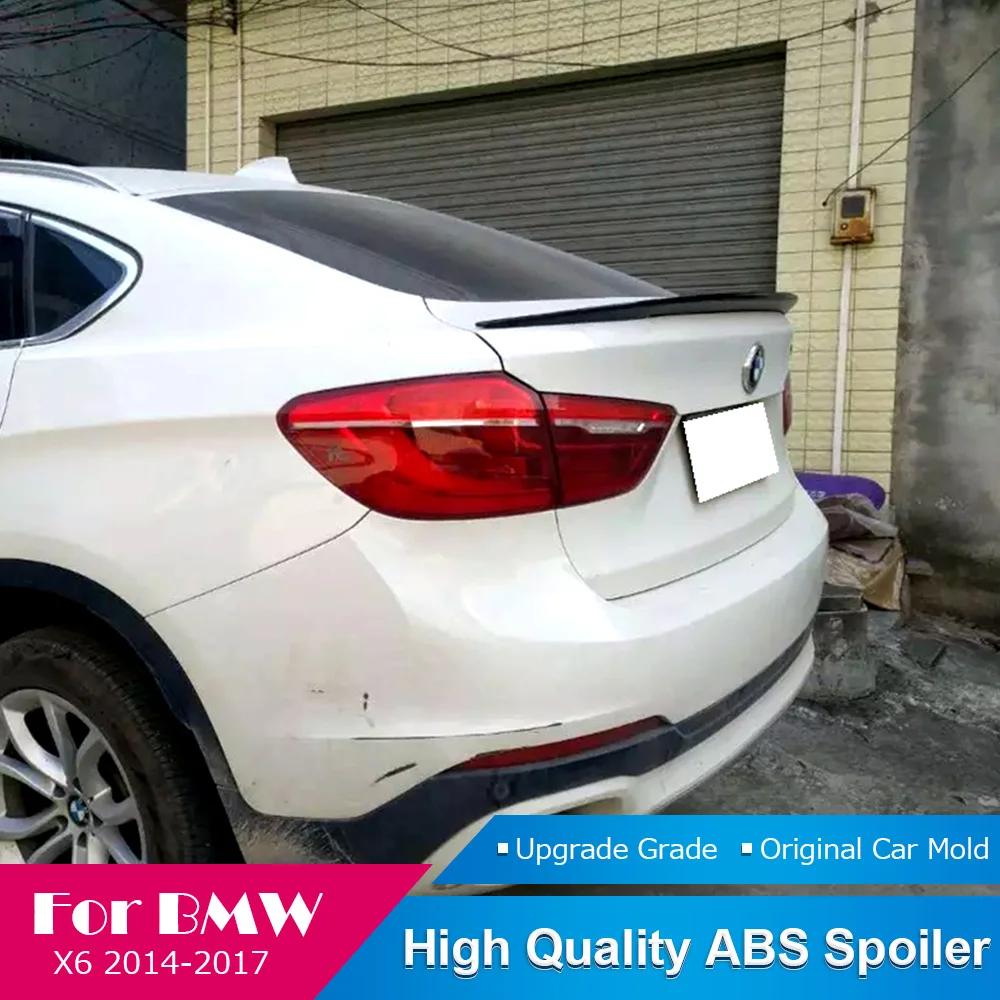 AITWATT для BMW X6 черный спойлер 2014 до 2017 высокое качество АБС пластик заднее крыло