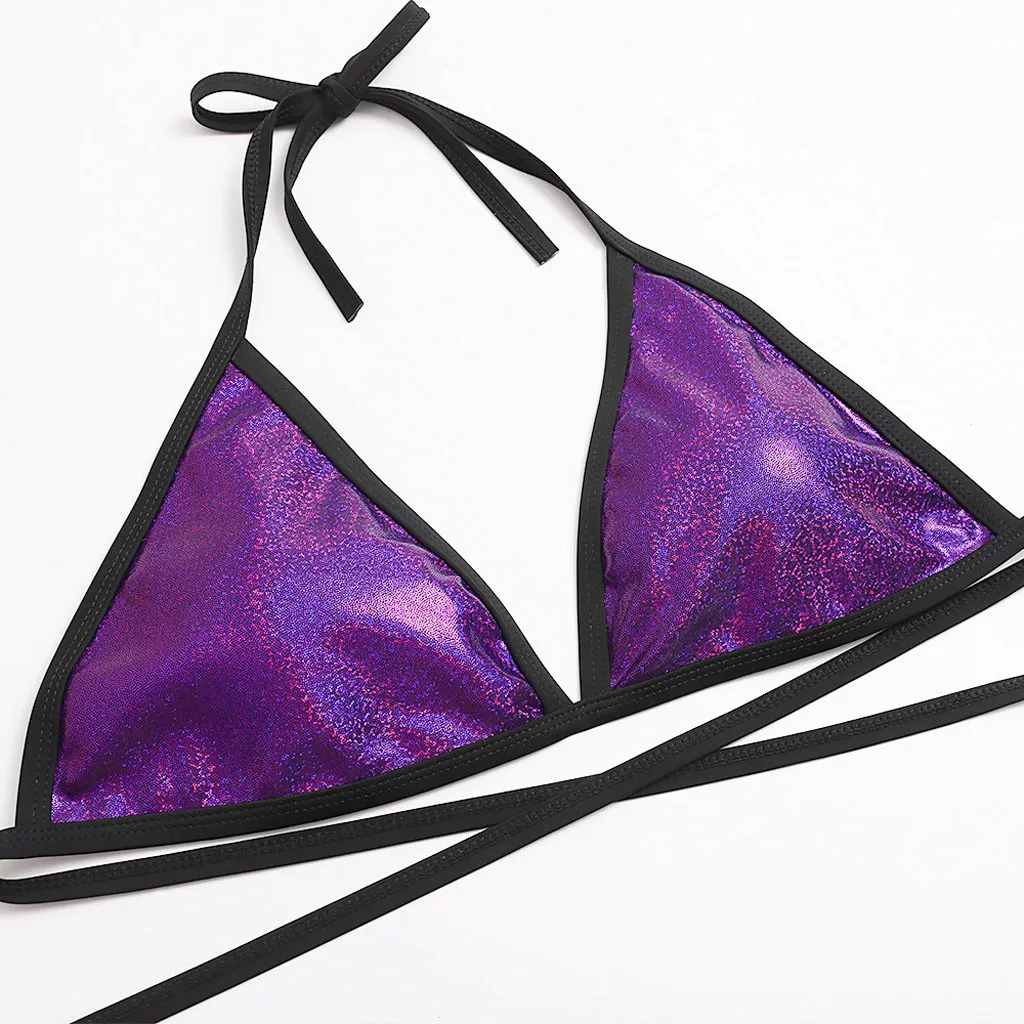Women Two Piece sexy solid color Sets Plus Size Beachwear Swimsuit Bikini Bather Bathing Suit Swim Female Bikinis 2021