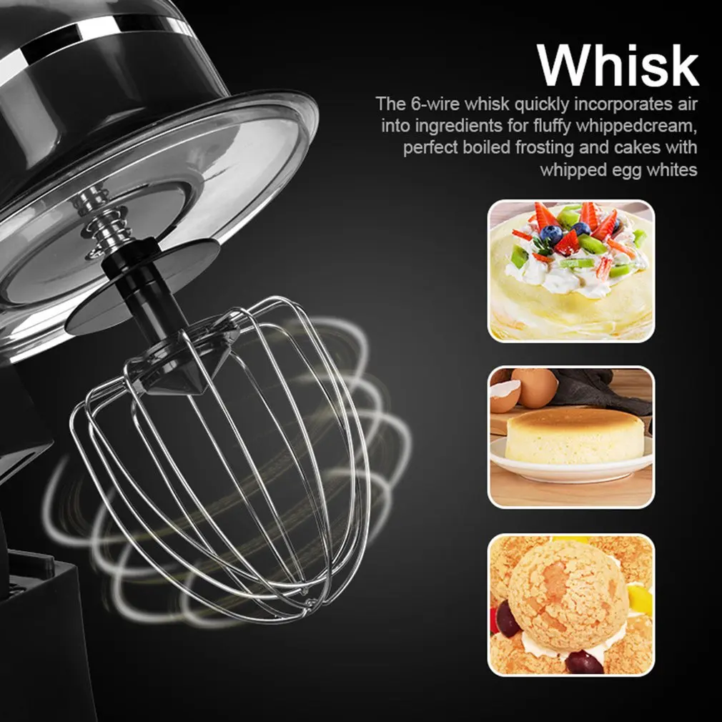 

Dough Mixer Food Mixer Multipurpose Bench Mixer 5L1500W Adjustable 6 Levels Mixing Master Kitchen Whisk Tool