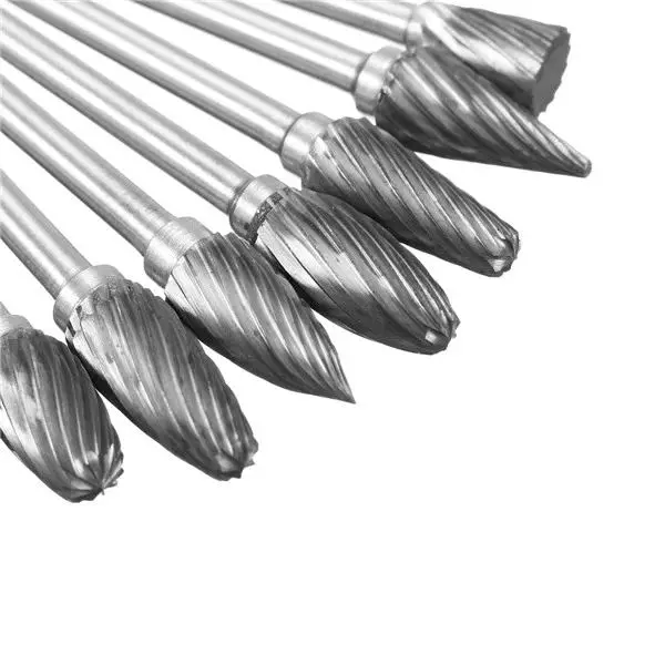 Новое поступление 10 шт. 3 мм хвостовик карбид вольфрама набор заусенцев одна