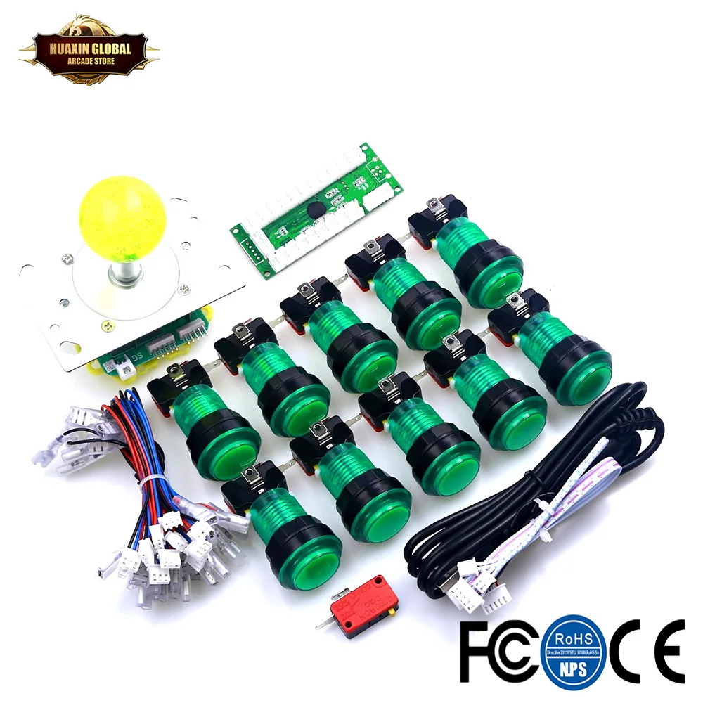 Набор запасных частей для аркадных игр DIY светодиодный USB энкодер ПК 2/4/8 джойстик