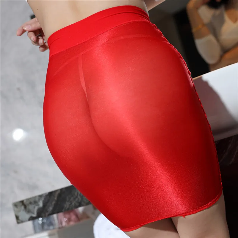 

Erotic Temptation Skirts Oily Translucent Sexy Short Skirt Slimming Lingeries For Hot Girls Nightclub Bar Party Show Clothes