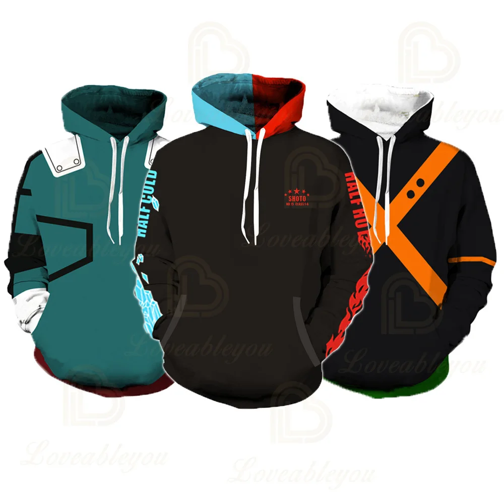 Толстовка с капюшоном Тодороки шото из анимационной академии костюм для косплея