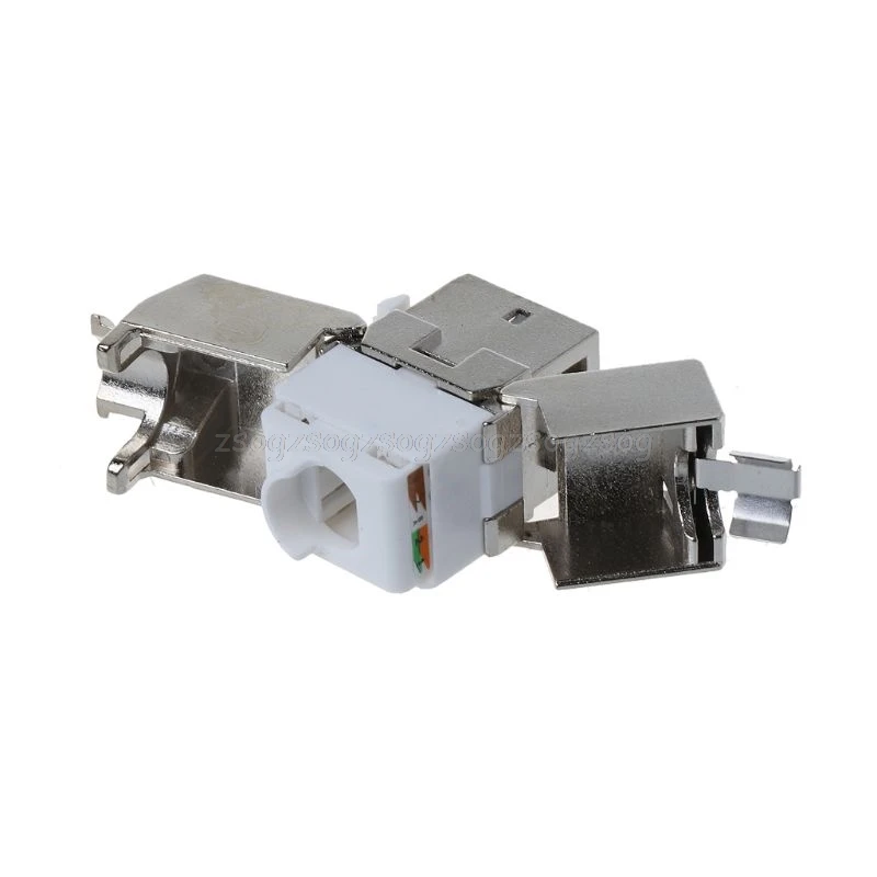RJ45 Keystone Cat6 Cat6A Экранированный FTP цинковый сплав модуль Jack сетевой соединитель