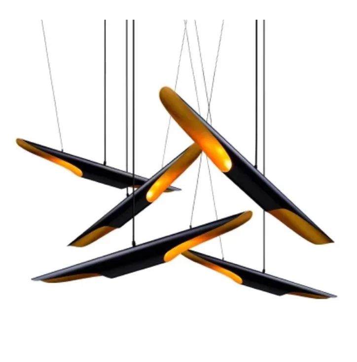 

Modern design simple restaurant bamboo chandelier clothing store chandelier bedroom restaurant personalized creative lighting