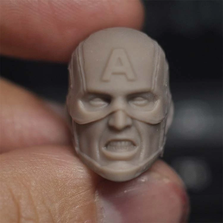 Модель мужской головы в масштабе 1/12 Неокрашенная версия зола для 6-дюймовых
