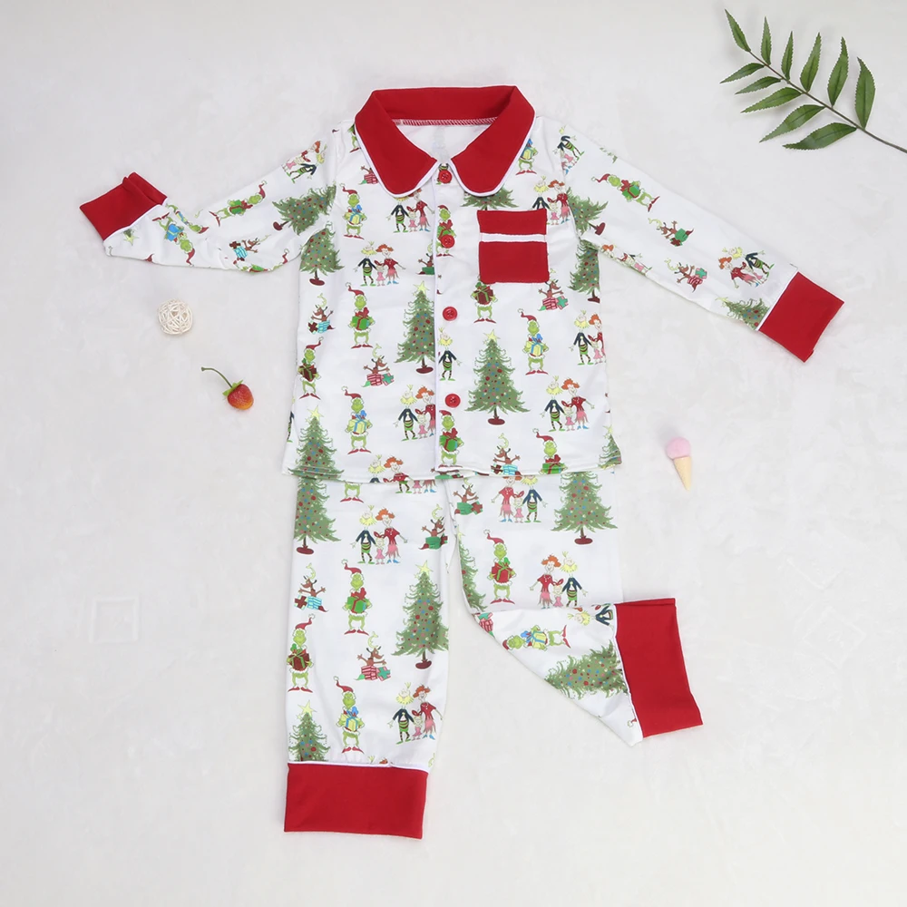 Детские рождественские пижамы Футболки Одинаковые комплекты для семьи Одежда